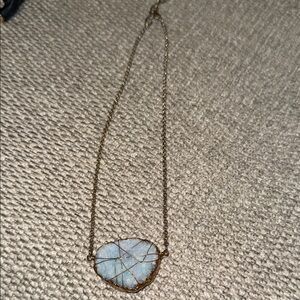Elegant Gold and Blue Stone Necklace